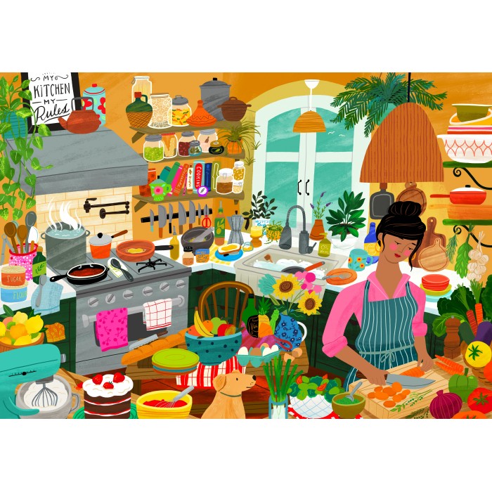 Puzzle  Pieces-Peace-F-00228 My Happy Place is in the Kitchen