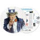 Already assembled round Puzzle - Uncle Sam