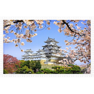 Pintoo-H1436 Plastic Puzzle - Himeji-jo Castle in Spring Cherry Blossoms