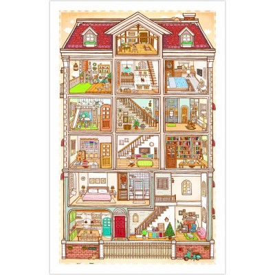 Pintoo-H1643 Plastic Puzzle - Sweet Home