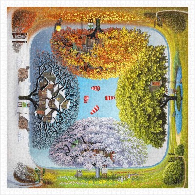 Pintoo-H1925 Plastic Puzzle - Jacek Yerka - Apple Tree