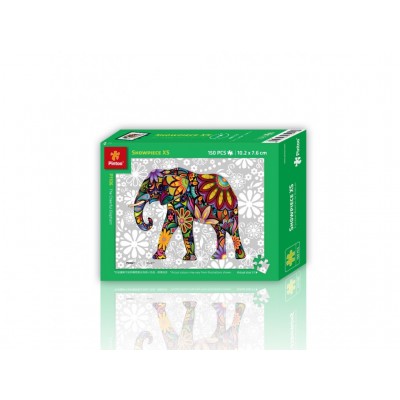 Pintoo-P1106 Plastic Puzzle - The Cheerful Elephant