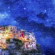 Plastic Puzzle - Starry Night of Cinque Terre, Italy