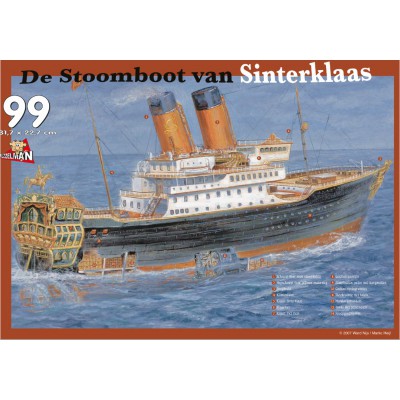 PuzzelMan-122 Jigsaw Puzzle - 99 Pieces - The Steamboat