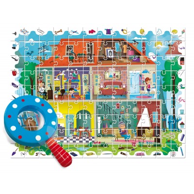 Ludattica-58259 XXL Jigsaw Puzzle - Baby Détective: My House