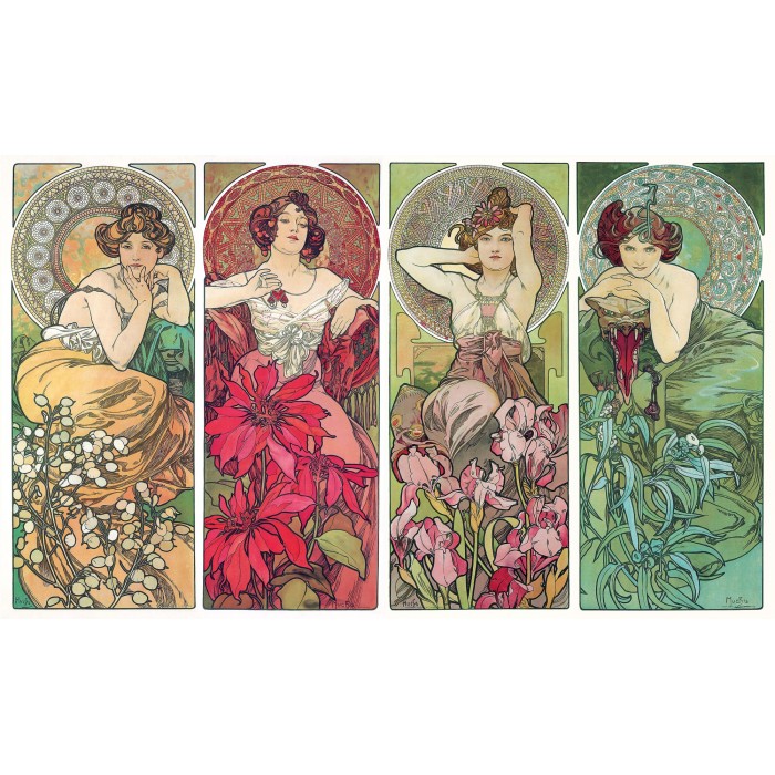  Puzzle-Michele-Wilson-A1008-750 Handgeschnittenes Holzpuzzle - Die Edelsteine - Mucha