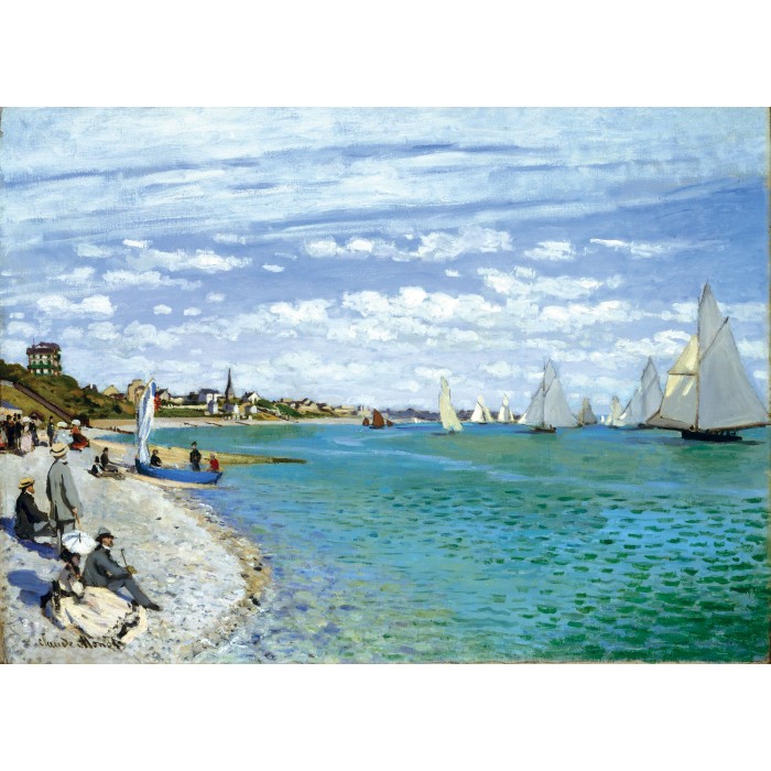  Puzzle-Michele-Wilson-A1082-750 Handgeschnittenes Holzpuzzle - Regatta In Sainte-Adresse