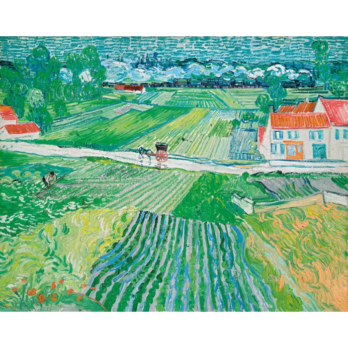  Puzzle-Michele-Wilson-A1118-1000 Handgeschnittenes Holzpuzzle - Auvers-Landschaft