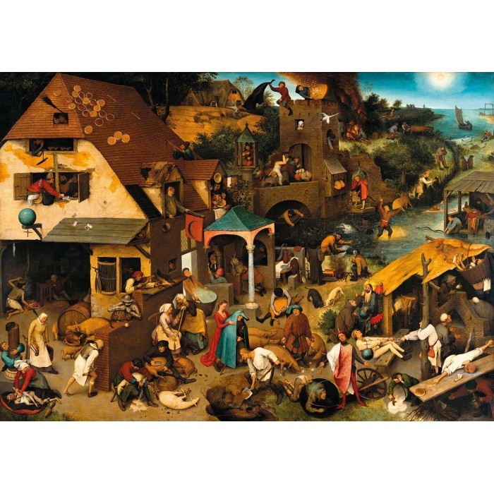  Puzzle-Michele-Wilson-A131-150 Handgeschnittenes Holzpuzzle - Flämische Sprichwörter