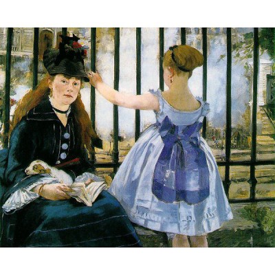 Puzzle-Michele-Wilson-A133-250 Handgeschnittenes Holzpuzzle - Manet: Eisenbahn