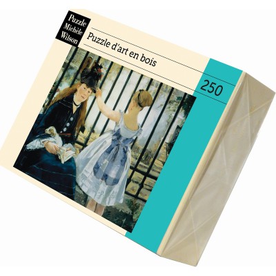 Puzzle-Michele-Wilson-A133-250 Handgeschnittenes Holzpuzzle - Manet: Eisenbahn