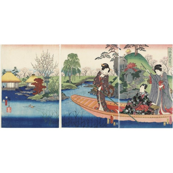  Puzzle-Michele-Wilson-A479-150 Hand-Cut Wooden Puzzle - Utagawa Kunisada