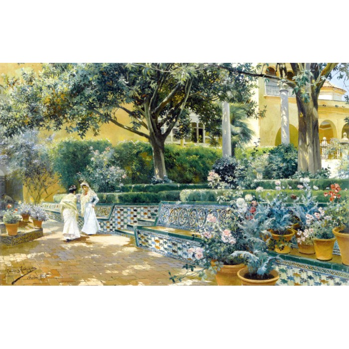  Puzzle-Michele-Wilson-A597-350 Handgeschnittenes Holzpuzzle - The Alcazar Gardens