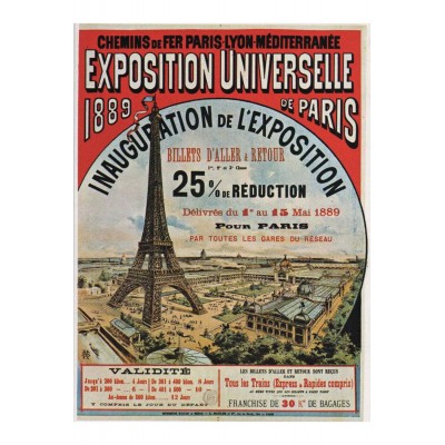 Puzzle-Michele-Wilson-A656-80 Wooden Jigsaw Puzzle - Exposition Universelle de Paris, 1889