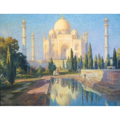 Puzzle-Michele-Wilson-A700-80 Hand-Cut Wooden Puzzle - Colin Campbell Cooper - Taj Mahal