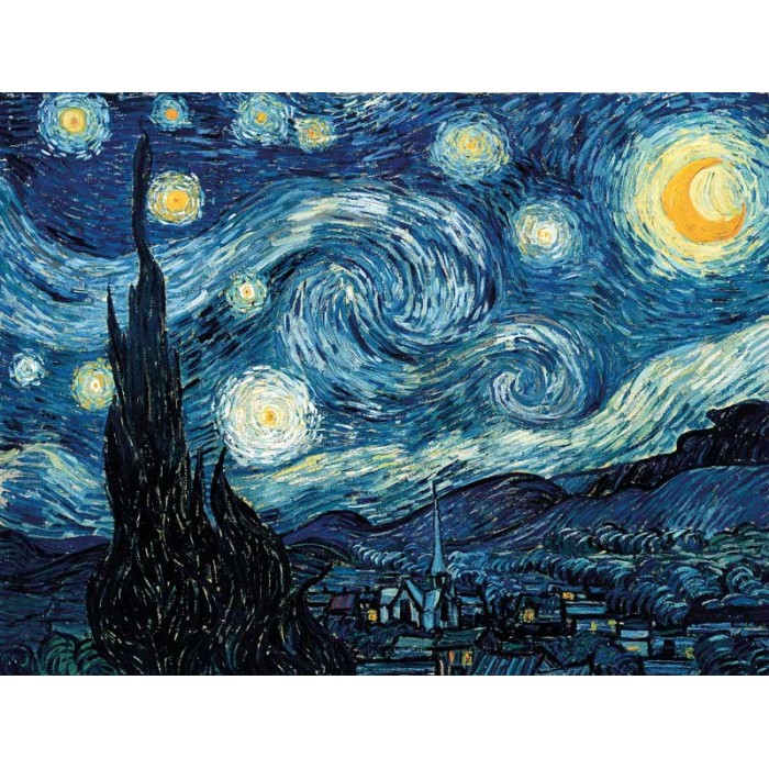 Jigsaw Puzzle - 80 Pieces - Art - Wooden - Van Gogh : Starry Night