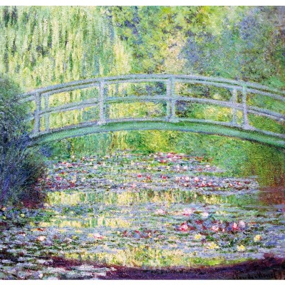 Puzzle-Michele-Wilson-A910-80 Handgeschnittenes Holzpuzzle - Monet: Die Japanische Brücke