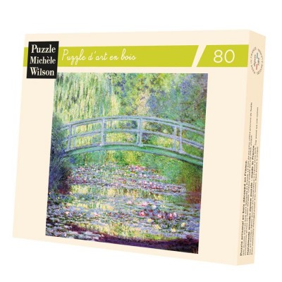 Puzzle-Michele-Wilson-A910-80 Handgeschnittenes Holzpuzzle - Monet: Die Japanische Brücke