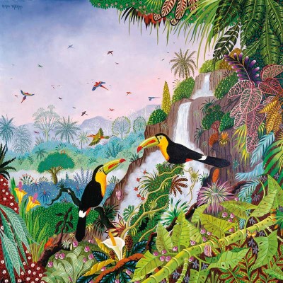 Puzzle-Michele-Wilson-A942-350 Jigsaw Puzzle - 350 Pieces - Art - Wooden - Thomas : Keel-billed Toucan