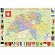 Hand-Cut Wooden Puzzle - Switzerland Map