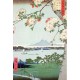 Handgeschnittenes Holzpuzzle - Hiroshige: Blühender Apfelbaum
