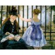 Handgeschnittenes Holzpuzzle - Manet: Eisenbahn