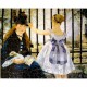Handgeschnittenes Holzpuzzle - Manet: Eisenbahn