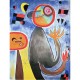 Jigsaw Puzzle - 12 Pieces - Wooden - Art - Miro : Ladders Cross the Blue Sky in a Wheel of Fire