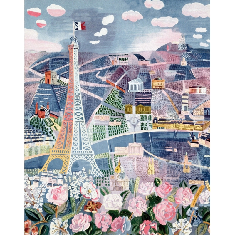 Jigsaw Puzzle 24 Pieces Wooden Art Dufy Paris in Spring