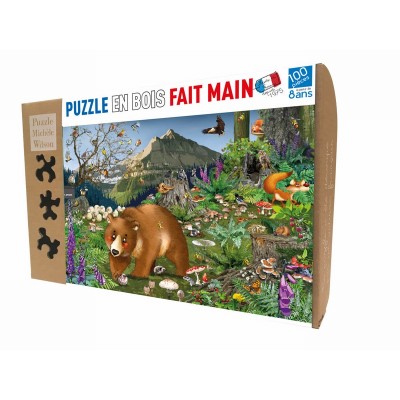 Puzzle-Michele-Wilson-K068-100 Handgeschnittenes Holzpuzzle - In Den Bergen
