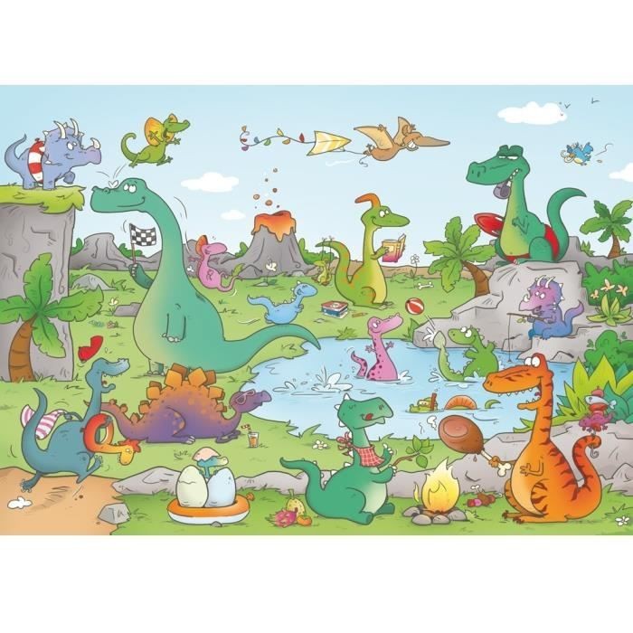  Puzzle-Michele-Wilson-K144-24 Hand-Cut Wooden Puzzle - Cacouault - Dinosaurs