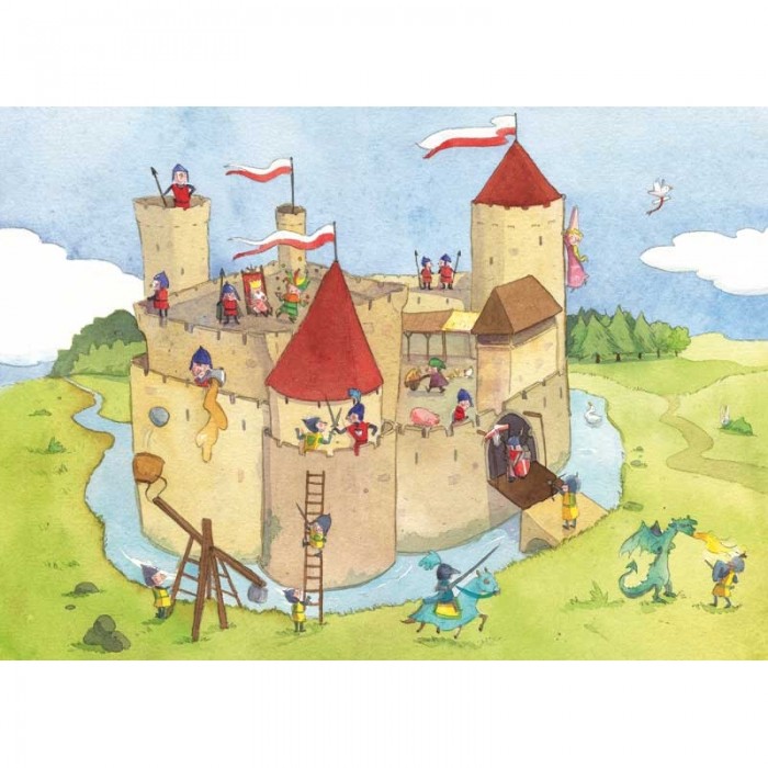  Puzzle-Michele-Wilson-K145-24 Handgeschnittenes Holzpuzzle - Panik Im Schloss-Fort