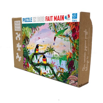 Puzzle-Michele-Wilson-K162-100 Handgeschnittenes Holzpuzzle - Thomas - Dschungel