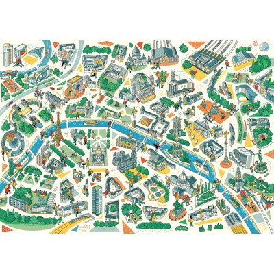 Puzzle-Michele-Wilson-K685-100 Wooden Puzzle - Paris Labyrinths