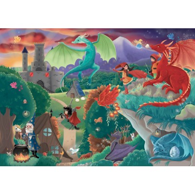 Puzzle-Michele-Wilson-K865-50 Handgeschnittenes Holzpuzzle - Dragons