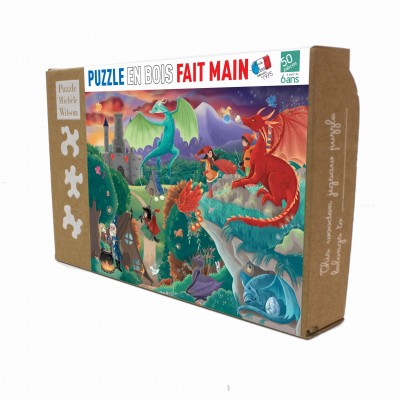 Puzzle-Michele-Wilson-K865-50 Handgeschnittenes Holzpuzzle - Dragons