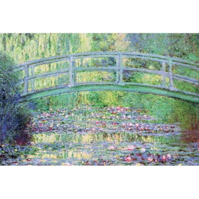 Puzzle-Michele-Wilson-K910-24 Hand-Cut Wooden Puzzle - Claude Monet - The Japanese Bridge