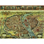  Puzzle-Michele-Wilson-P812-500 Jigsaw Puzzle - 500 Pieces - Art - Wooden - 17th Century Map of Paris