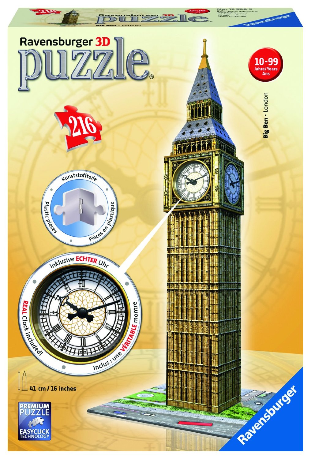 3D Jigsaw Puzzle - Big Ben with Clock 