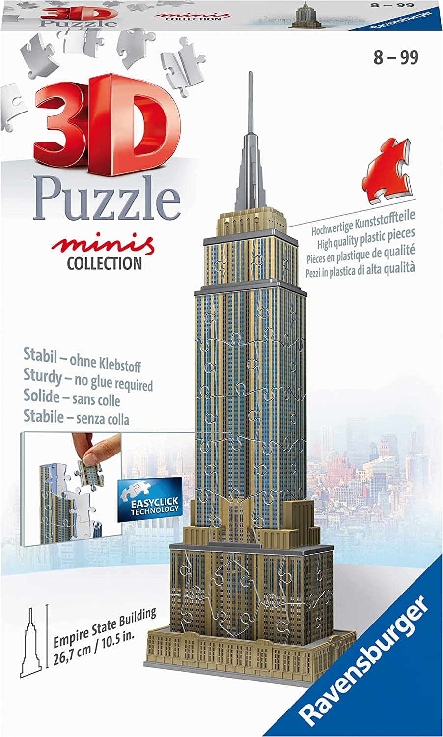 3D Puzzle - Mini Empire State Building Ravensburger-11271 54 pieces Jigsaw  Puzzles - Monuments - Jigsaw Puzzle
