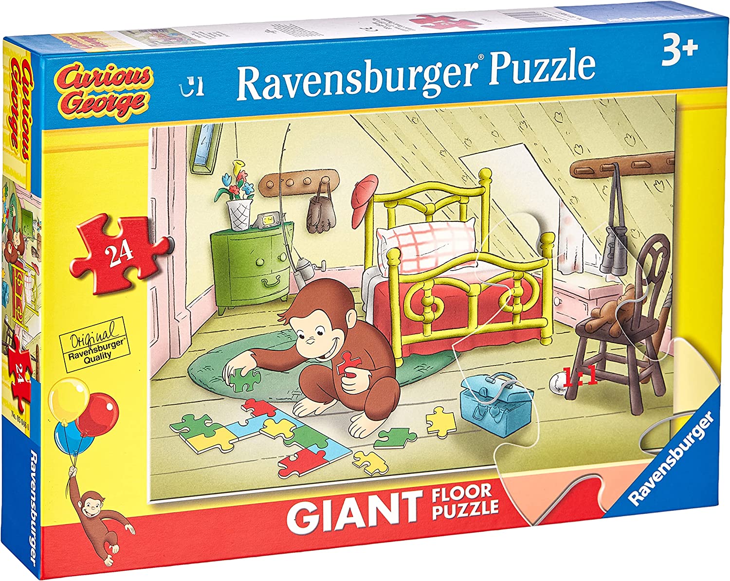 Giant Floor Puzzle - XXL Pieces - George Ravensburger-03046 24 pieces  Jigsaw Puzzles - Animals in comics and cartoons - Jigsaw Puzzle