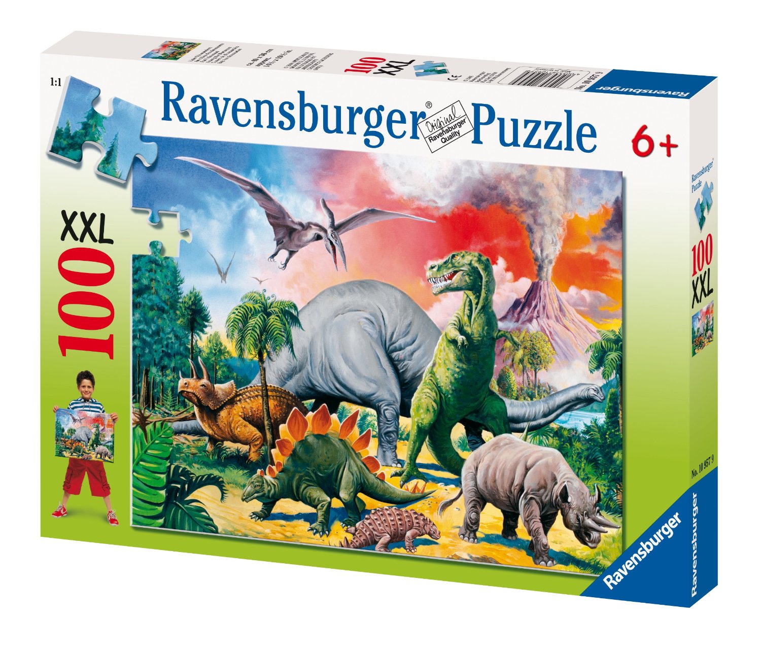 Jigsaw Puzzle - 100 Pieces - Maxi - With the Dinosaurs Ravensburger-10957 100 pieces ...1500 x 1283