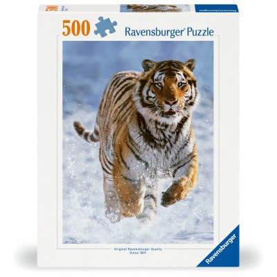 Ravensburger-00148 Jigsaw Puzzle - 500 Pieces - Tiger in the Snow