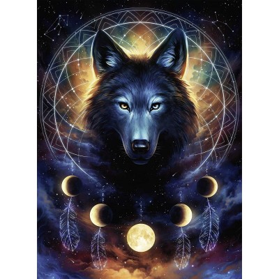 Puzzle Ravensburger-00442 Star Line - Wolf