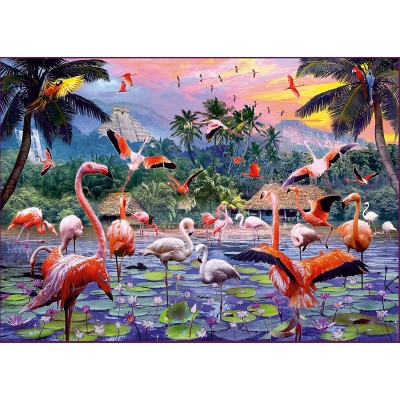 Puzzle Ravensburger-00574 Pink Flamingos