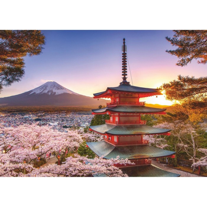 Puzzle Ravensburger-00582 Cherry Blossoms - Japan