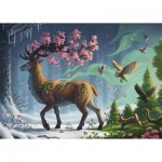 Puzzle  Ravensburger-00616 The Deer as a Herald of Spring