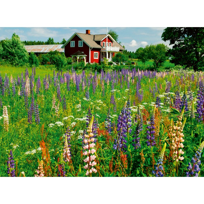  Ravensburger-00844 Swedish Farm (Puzzle Highlight, Scandinavian)