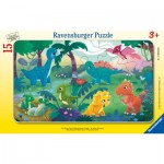  Ravensburger-00856 Frame Puzzle - The Little Dinosaurs