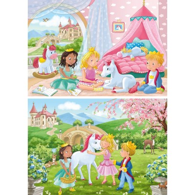 Ravensburger-00858 2 Puzzles - Magical Friendship